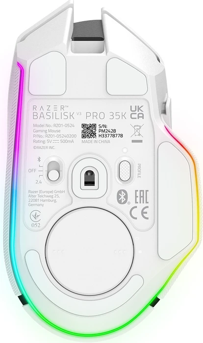 Razer Basilisk V3 Pro 35K White Edition, USB/Bluetooth