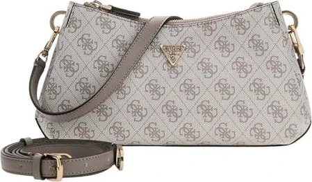 Guess Noelle 4G-Logo Mini Schultertasche dark taupe