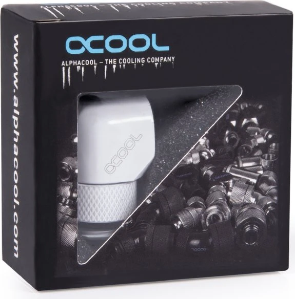 Alphacool Eiszapfen 90° L-Verbinder G1/4" AG auf G1/4" IG, white