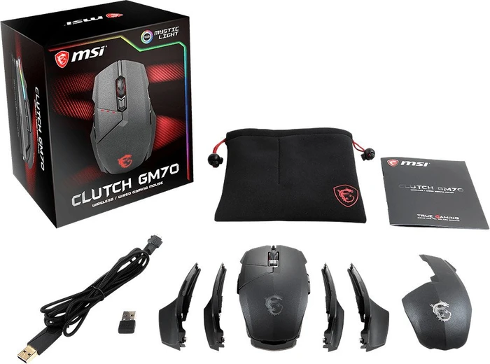 MSI Clutch GM70 Gaming Mouse schwarz, USB