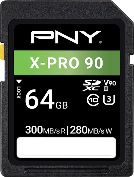 PNY EliteX-PRO 90 R300/W280 64GB, UHS-II U3, Class 10