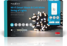 Nedis WIFILX02W50 Smart Life Dekorative Lichterkette LED 50x warmweiß-tageslichtweiß