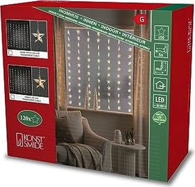 Konstsmide Lichtervorhang Sterne LED 120x bernstein