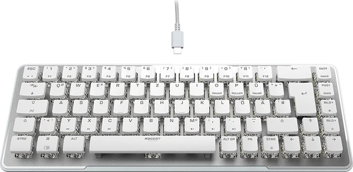Roccat Vulcan II Mini, LEDs RGB, weiß, TITAN II OPTICAL RED, USB, DE