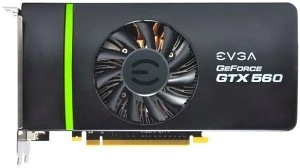 EVGA GeForce GTX 560 Superclocked EVGA-Design, 1GB GDDR5, 2x DVI, Mini HDMI