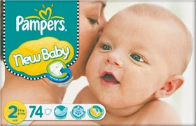Pampers Premium Protection New Baby Gr.2 Einwegwindel, 3-6kg, 74 Stück