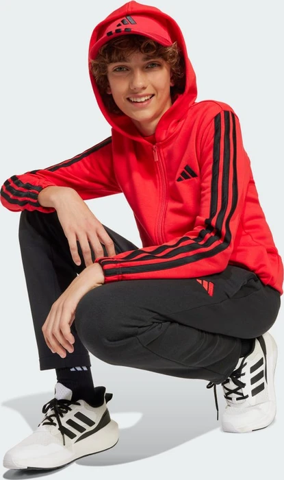 adidas 3-Streifen New Logo Baseball Kappe pure ruby/black