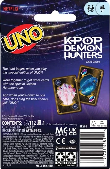 UNO Kpop Demon Hunters