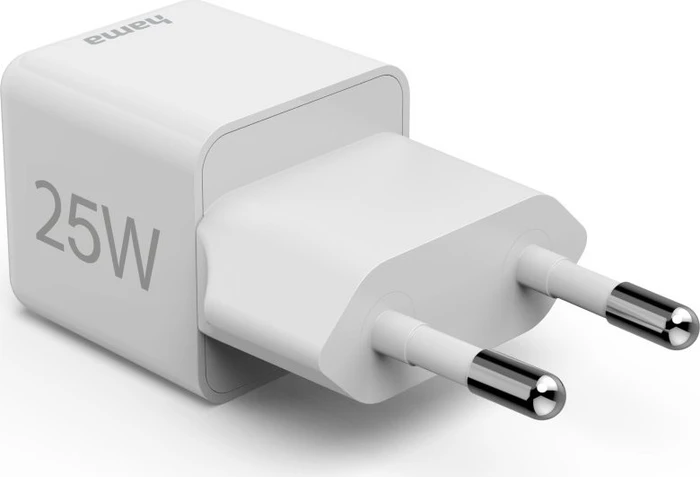 Hama Schnellladegerät USB-C Super-Mini-Charger PD 25W weiß