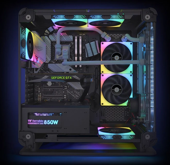 Thermaltake ToughFan 14 RGB High Static Pressure Radiator Fan, LED-Steuerung, 140mm, 3er-Pack