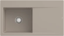Villeroy & Boch Subway Style 50 Einbau Becken links mit Ablauffernbedienung almond