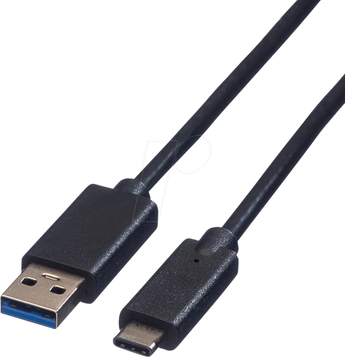 Roline / Secomp Green USB 3.2 Gen 1 Kabel A-C ST/ST 0.5m schwarz