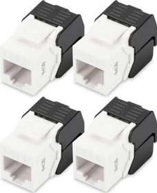Digitus Keystone Modul RJ-45 Buchse via Verlegekabel Cat6, 4er-Pack