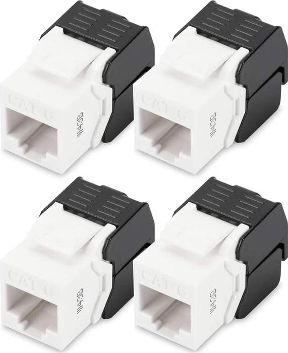 Digitus Keystone Modul RJ-45 Buchse via Verlegekabel Cat6, 4er-Pack