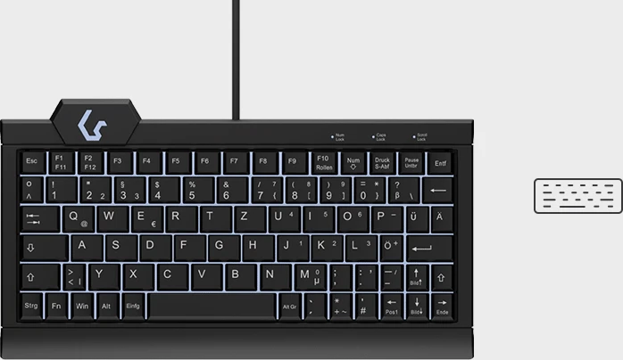 KeySonic KSK-3010ELC, schwarz, USB, DE
