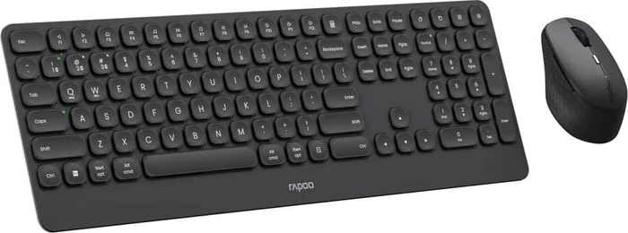 Rapoo 9390M Multi-mode Wireless Optical Combo Set, schwarz, USB/Bluetooth, DE (13098) – Bild 3 von 8