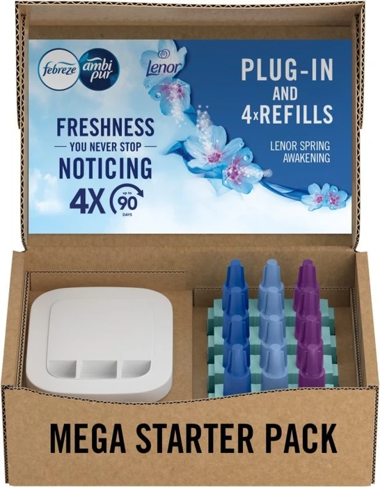 Febreze 3Volution Duftstecker Lenor Aprilfrisch Starterkit mit 4 Flakons