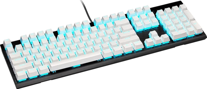 Corsair Pro Keycap Mod Kit, Kunststoff (PBT) Double-Shot, weiß, 105 Tasten, ISO-DE