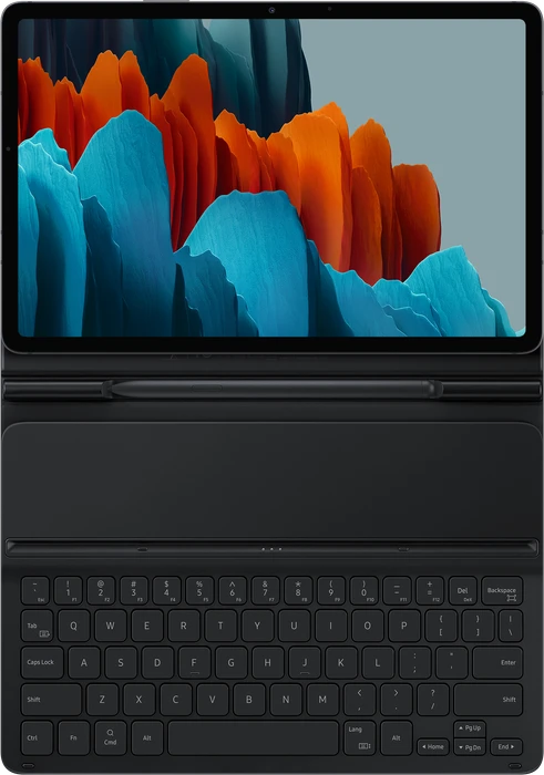 Samsung EF-DT630 Book Cover Keyboard Slim für Galaxy Tab S7 / Tab S8, schwarz, DE