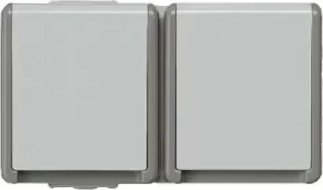 Siemens DELTA fläche IP44 Schuko-Steckdose, dunkelgrau/hellgrau (5UB4725)