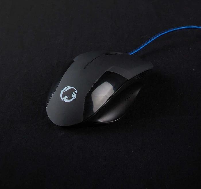 Nedis Gaming Mouse und Mousepad Set, schwarz, USB