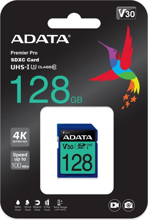 ADATA Premier Pro R100/W80 128GB, UHS-I U3, Class 10