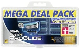 Gillette Fusion Proglide Rasierklinge, 12 Stück