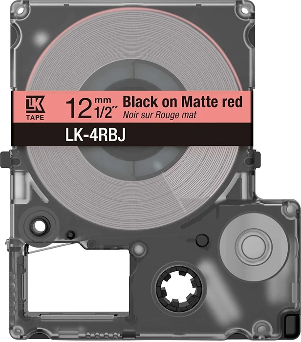 Epson LK-4RBJ Beschriftungsband, 12mm, schwarz/mattrot