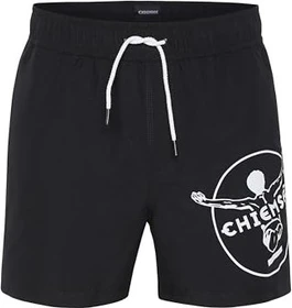 Chiemsee Label-Symbol und Taschen Badeshorts deep black (Herren)