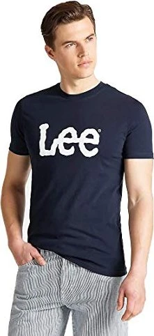 Lee Wobbly Logo T-Shirt kurzarm navy drop (Herren)