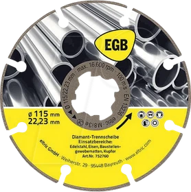 EGB X-LOCK Diamanttrennscheibe, 115x1.4x22.23mm, 1 Stück