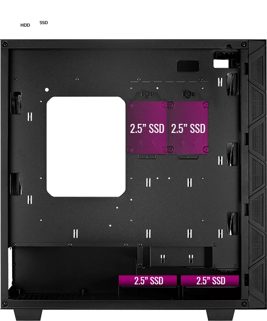 AeroCool Flo, schwarz, Glasfenster