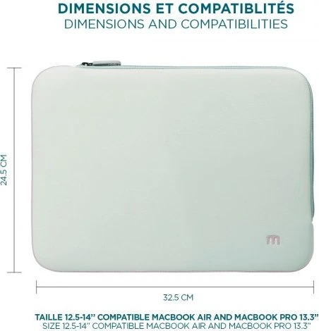 Mobilis Skin 12.5-14" Sleeve Notebook-Hülle, grau/rosa
