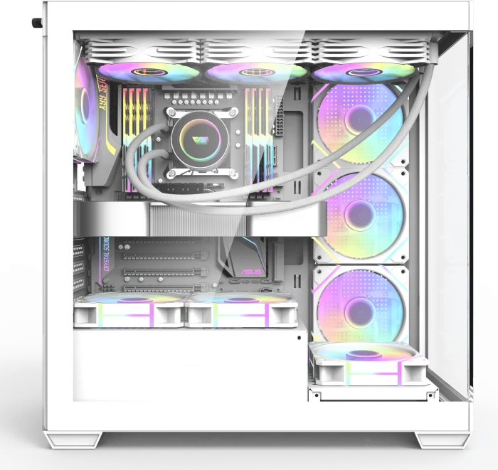 DarkFlash DS900 White, Glasfenster