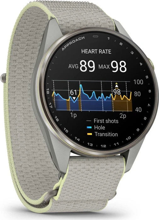 Garmin Approach S72 47mm silver-citron titanium/fog grey-citron