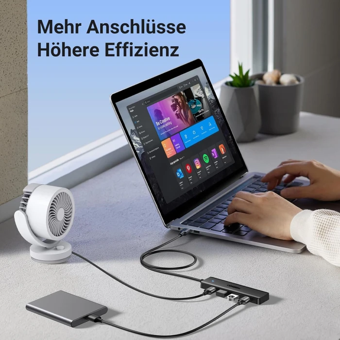 Ugreen 4-Port USB Hub, USB-A 3.0 [Stecker]