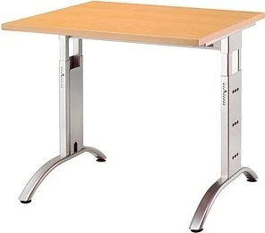 Hammerbacher Ergonomic Plus F-Serie FS08/6 Schreibtisch 80x80cm Buche/silber