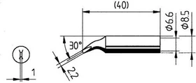 Ersa Dauerlötspitze, meißelförmig, abgewinkelt, 2.2mm