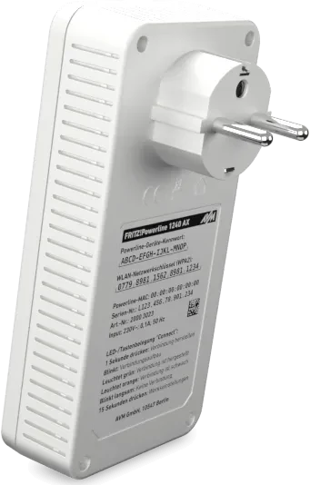 FRITZ! FRITZ!Powerline 1240 AX WLAN Set, Powerline/WLAN-Access Point und Powerline-Adapter Set, 2er-Bundle