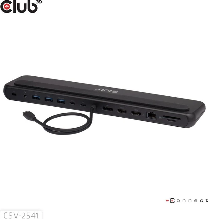 Club 3D 12-in-1 Triple-Display-Dockingstation mit Ladegerät, USB-C 3.1 [Stecker]