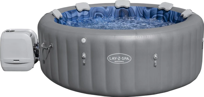 Bestway Lay-Z-Spa Santorini HydroJet Pro WLAN Whirlpool rund 216x80cm