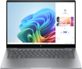 HP OmniBook X AI 14-fe0060ng, Meteor Silver, Snapdragon X Elite - X1E-78-100, 16GB RAM, 1TB SSD, DE