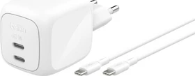 Belkin BoostCharge Pro Ladegerät 2-Port USB-C GaN + USB-C-Kabel 67W weiß