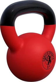 Gorilla Sports Red Rubber Kettlebell Hantel 8kg