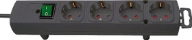 Brennenstuhl Comfort-Line mit Schalter, 4-fach, 2m, schwarz