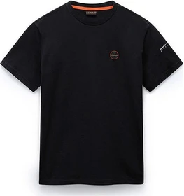 Napapijri Badge T-Shirt kurzarm schwarz (Herren)