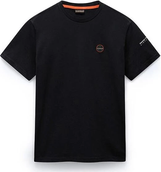 Napapijri Badge T-Shirt kurzarm schwarz (Herren)