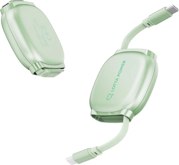 Lotta Power Ausziehbares Ladekabel USB-C 100W grün