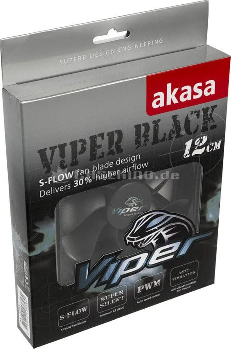 Akasa Ultra Quiet Viper Black Series, 120mm