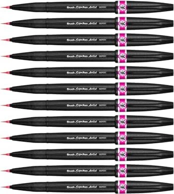 Pentel Brush Sign Pen Artist SESF30C rosa, 12er-Pack